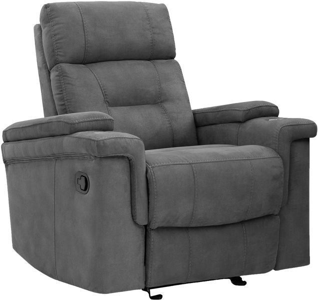 Parker House® Diesel Cobra Grey Manual Glider Recliner-0