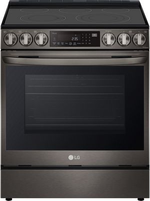 LG 30"  PrintProof™ Black Stainless Steel Slide In Electric Range