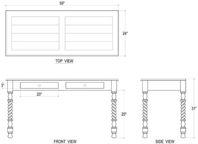 Bramble Customizable Console Desk-1