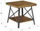 Emerald Home Chandler Brown End Table with Steel Gray Base-2