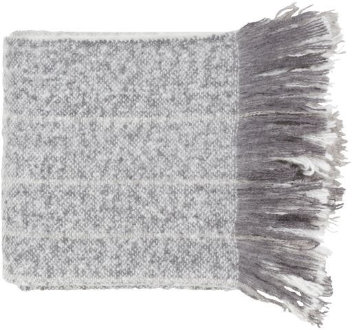 Surya Arrah Medium Gray 50"x60" Throw Blanket-0