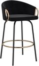 Inspire™ Lavo Black/Aged Gold 26" Counter Stool W/Swivel, Set Of 2-0