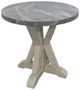 American Wholesale Furniture Whitney Grey End Table with White Base-0