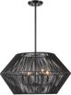 Uttermost® Suva Matte Black 4-Light Rope Pendant-0