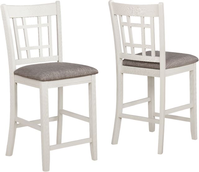 Crown Mark Hartwell Chalk/Gray Counter Chair-3