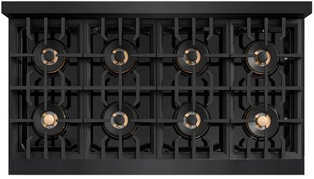 ZLINE 48" 6.7 cu. ft. Dual Fuel Range with 8 Burner DuoPro™ Cooktop and Dual Ovens in Black Stainless Steel -3