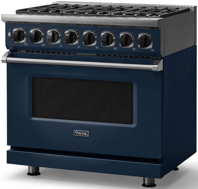 Viking® 7 Series 36" Slate Blue Pro Style Dual Fuel Range-3