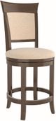 Canadel® Canadel Cognac Washed Upholstered Swivel Stool-0