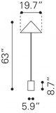 Zuo Modern Bianca Gold/White Floor Lamp-5