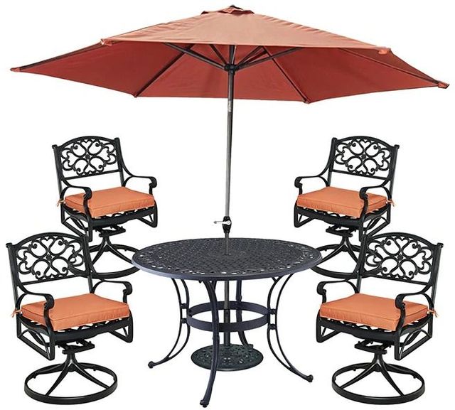 homestyles® Sanibel 6-Piece Black Outdoor Dining Set-0