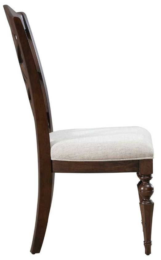 Liberty Furniture Arden Road Cream/Satin Cherry Splat Back Dining Side Chair-3