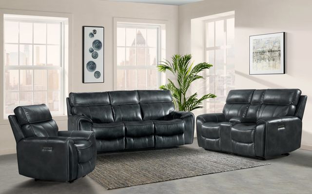 Intercon Silhouette Bolero Slate Dual-Power Sofa-4