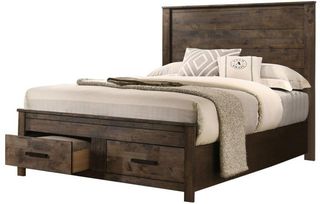 Coaster® Woodmont Rustic Golden Brown California King Storage Panel Bed