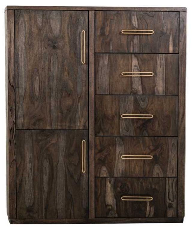 International Furniture Direct Balam Black Gentleman's Chest-3