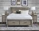 A-America® Glacier Point Graystone King Storage Panel Bed-1