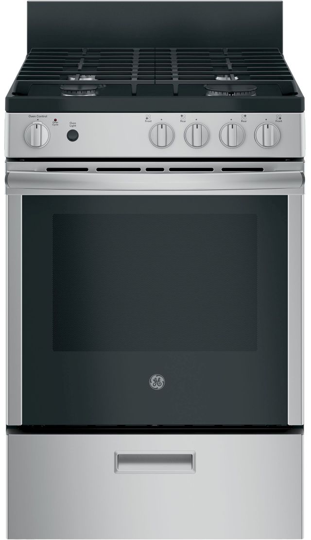 GE® 24" Stainless Steel Freestanding Gas Range