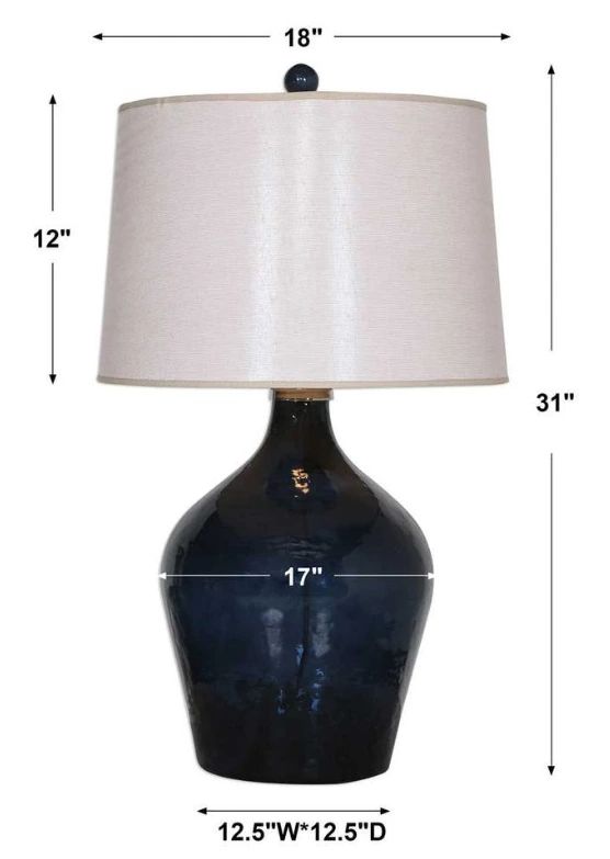Uttermost® Lamone Midnight Blue Table Lamp-2