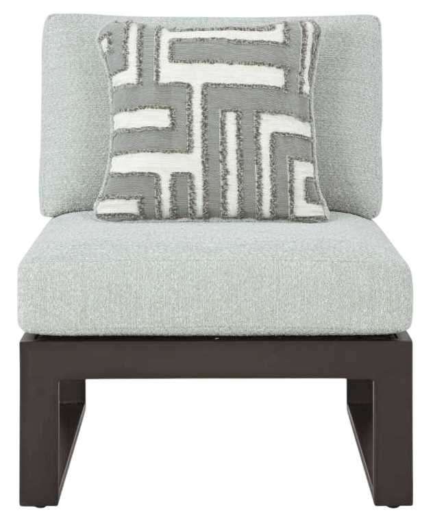 Signature Design by Ashley® Beachloft 6-Piece Black/Gray Aluminum/Fabric Outdoor Sectional-1