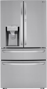 LG 36" 22.5 Cu. Ft. PrintProof™ Stainless Steel Counter Depth French Door Refrigerator with CraftIce™