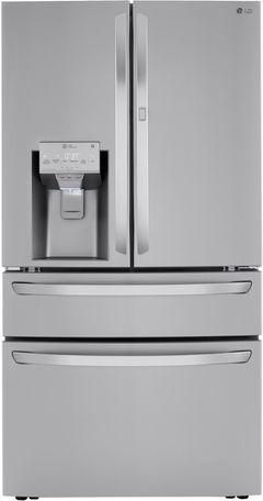 LG 36 in. 22.5 Cu. Ft. PrintProof™ Stainless Steel Counter Depth French Door Refrigerator with CraftIce™