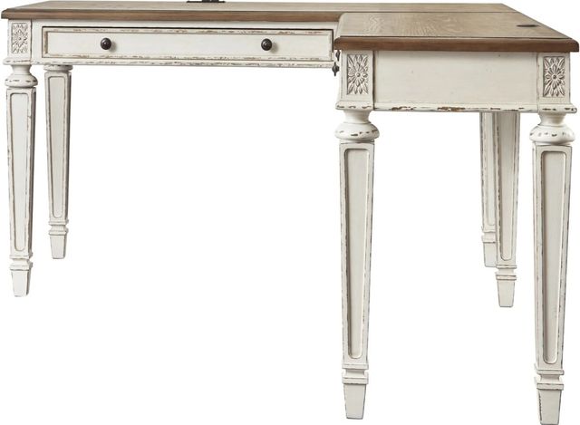 Signature Design by Ashley® Realyn 2-Piece Brown/White Office Desk-2