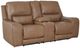 Signature Design by Ashley® Silverbrooke Caramel Power Reclining Loveseat with Console and Adjustable Headrest-0