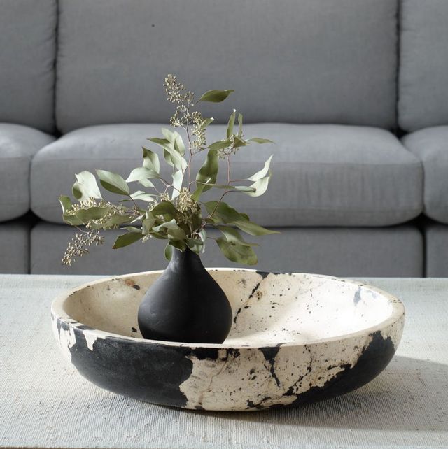 Uttermost® Nouveau Black/Natural White Bowl-1