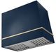 AGA Loge 36" Indigo Wall Mounted Range Hood with Brushed Brass Trim-0