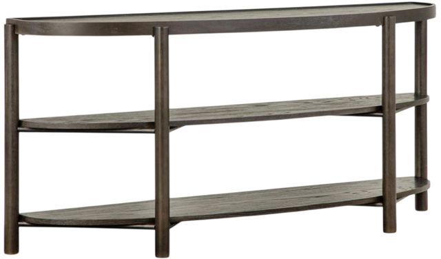 Magnussen Home® Hadleigh Black Coffee Bean Demilune Sofa Table-0