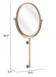 Zuo Modern Bernis Gold Mirror-5