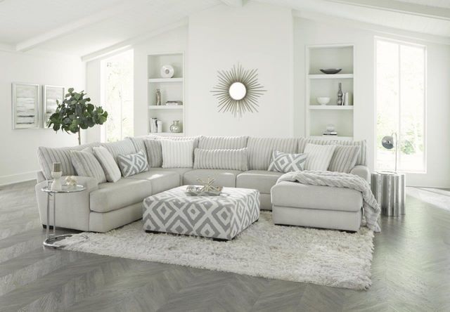 Albany Industries 3-Piece Tweed Silver Sectional-1