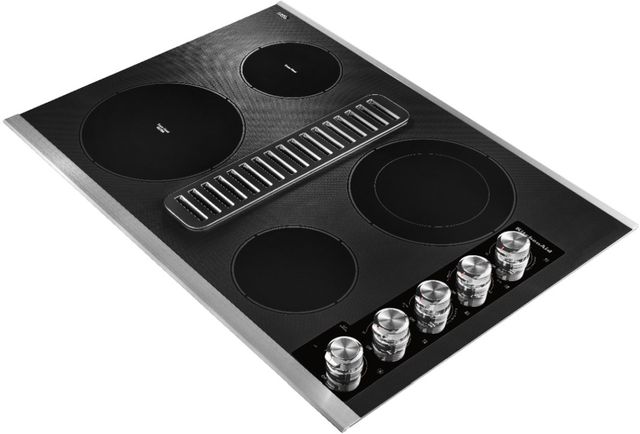 KitchenAid® 30" Stainless Steel Electric Downdraft Cooktop-1