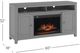 Jofran Inc. Fairview Oak 60" Electric Fireplace Media Console with Logset-2