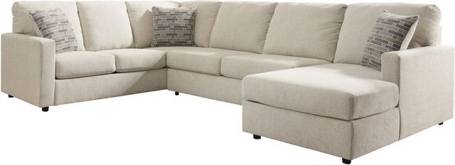 Signature Design by Ashley® Edenfield 3-Piece Linen Right-Arm Facing Sofa Sectional and Chaise