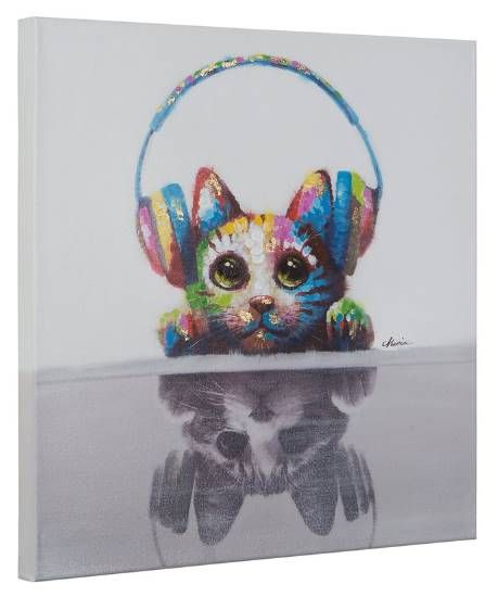 YHD Cat Beats Wall Art-2