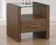 Steve Silver Co. Garland Clear Glass Top End Table with Toffee Base-1