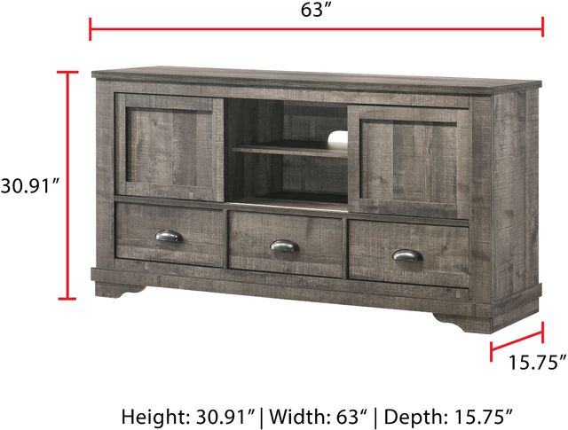 Crown Mark Coralee Brown TV Stand-2