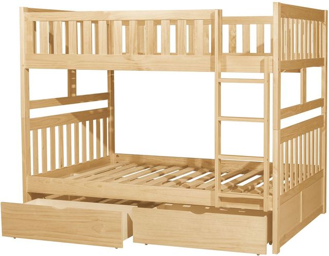 Homelegance® Bartly Natural Pine Youth Full/Full Bunk Storage Bed-2