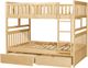 Homelegance® Bartly Natural Pine Youth Full/Full Bunk Storage Bed-2