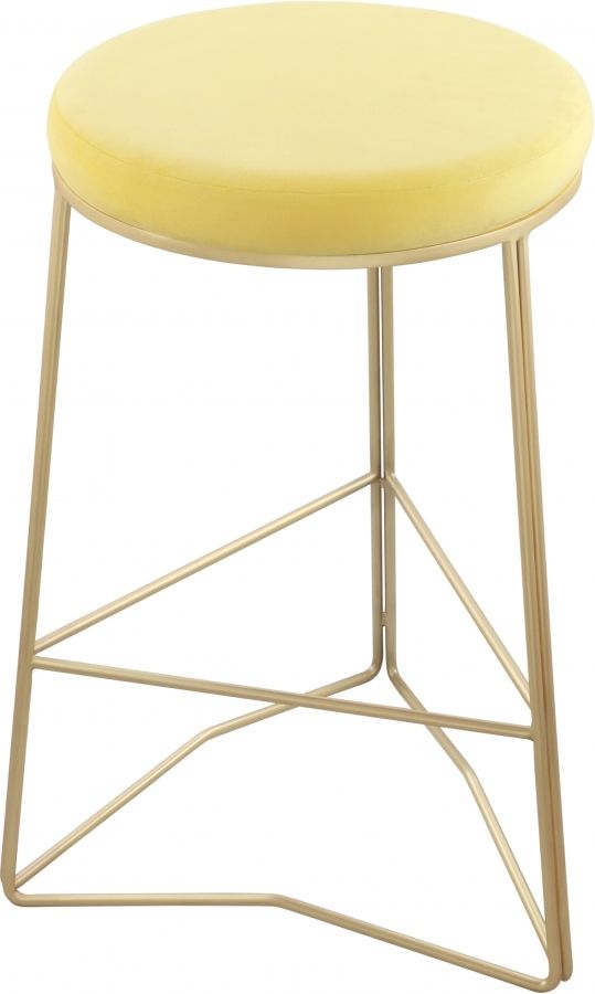Meridian Furniture Tres Yellow Velvet Counter Stool-0