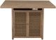 Signature Design by Ashley® Walton Bridge Driftwood Resin/Wooden Outdoor Bar Table with Fire Pit-1