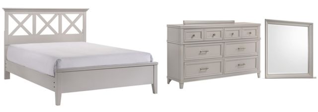Bernards Nova II 3-Piece Gray Queen X Full Bedroom Set-0