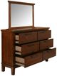 New Classic® Home Furnishings Cagney Chestnut Dresser and Mirror Set-3