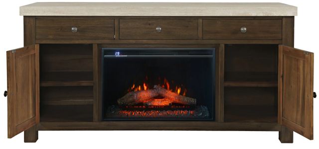 Jofran Inc. Sierrafina Cortado 63" Media Console with Fireplace -2
