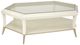 Michael Amini® La Rachelle Glass Top Cocktail Table with Medium Champagne Base -0