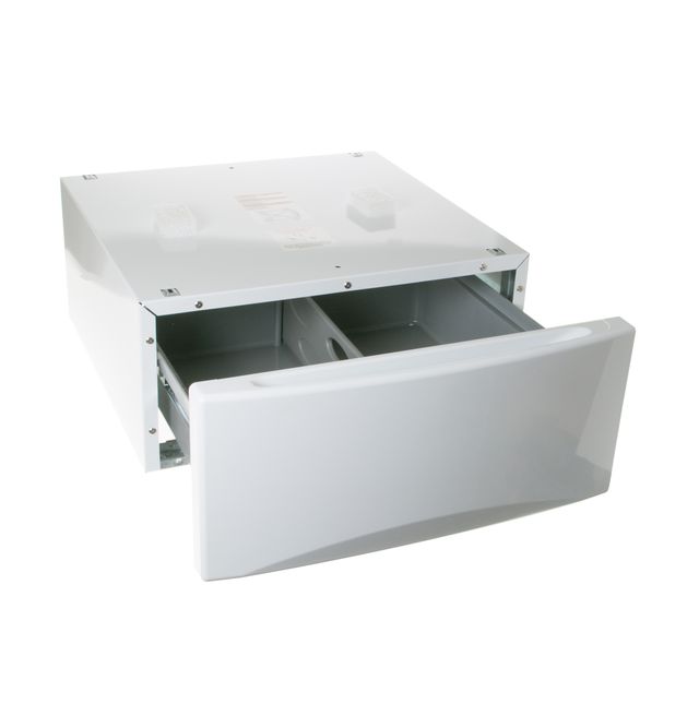 GE® 13" Laundry Front Load Pedestal-White-2