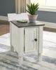 Signature Design by Ashley® Havalance Gray Chairside End Table with Distressed Vintage White Base -5