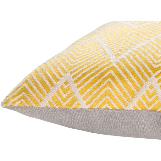 Surya Kanga Saffron 22"x22" Toss Pillow with Down Insert-1