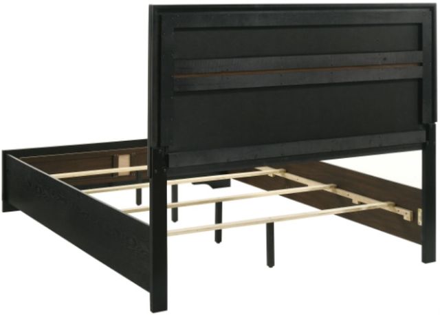 Coaster® Miranda Black Upholstered Queen Panel Bed -2