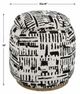 Uttermost® Dialogue Black/White Poof Ottoman-3